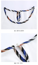 Load image into Gallery viewer, Summer 2019 new brand women's wear round collar collision color Pullover Jacket leisure printed chiffon shirt 58216