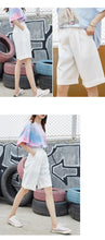 Load image into Gallery viewer, 2019 Korean version 13 lines women's high waist Suit Shorts women's loose professional straight tube high waist broad leg shorts 3221
