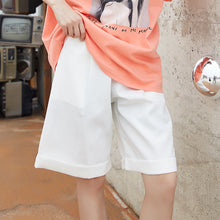 Load image into Gallery viewer, 2019 Korean version 13 lines women's high waist Suit Shorts women's loose professional straight tube high waist broad leg shorts 3221