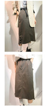 Load image into Gallery viewer, 2019 New Summer ins Overfire Medium-length A-shaped Retro High-waist Half-length Skirt Women's Buttock Skirt One-step Skirt 3195