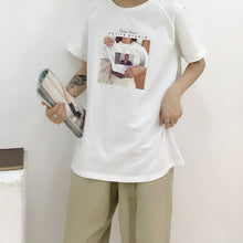 Load image into Gallery viewer, 2019 new summer Korean version of loose inst-shirt women's short sleeves simple Joker women's jacket micro supply 3259