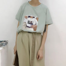 Load image into Gallery viewer, 2019 new summer Korean version of loose inst-shirt women's short sleeves simple Joker women's jacket micro supply 3259