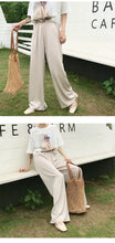 Load image into Gallery viewer, Broad-legged pants Korean version summer high waist sagging straight trousers loose leisure simple drop feeling Trailer pants 3269