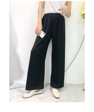 Load image into Gallery viewer, Broad-legged pants Korean version summer high waist sagging straight trousers loose leisure simple drop feeling Trailer pants 3269