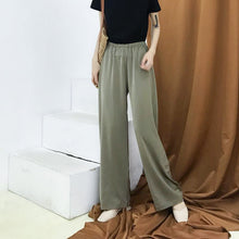 Load image into Gallery viewer, Broad-legged pants Korean version summer high waist sagging straight trousers loose leisure simple drop feeling Trailer pants 3269