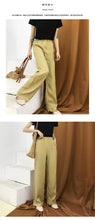 Load image into Gallery viewer, Summer 2019 Korean version of high waist silky loose high waist casual wide leg pants women's pants straight pants 3252