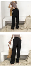 Load image into Gallery viewer, Summer 2019 Korean version of high waist silky loose high waist casual wide leg pants women's pants straight pants 3252