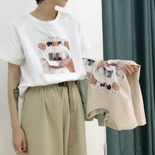 Load image into Gallery viewer, 2019 new summer Korean version of loose inst-shirt women's short sleeves simple Joker women's jacket micro supply 3259