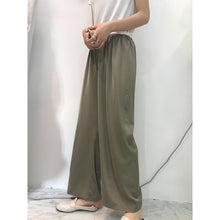 Load image into Gallery viewer, Broad-legged pants Korean version summer high waist sagging straight trousers loose leisure simple drop feeling Trailer pants 3269
