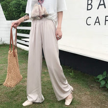 Load image into Gallery viewer, Broad-legged pants Korean version summer high waist sagging straight trousers loose leisure simple drop feeling Trailer pants 3269
