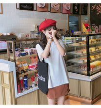 Load image into Gallery viewer, Net red explosions 2019 new women's casual Joker solid color T-shirt women's crew neck simple and comfortable cotton base shirt