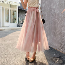 Load image into Gallery viewer, Super-Fire Mesh Spliced Half-length Skirt