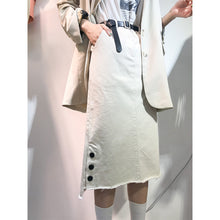 Load image into Gallery viewer, 2019 New Summer ins Overfire Medium-length A-shaped Retro High-waist Half-length Skirt Women's Buttock Skirt One-step Skirt 3195