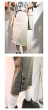 Load image into Gallery viewer, 2019 New Summer ins Overfire Medium-length A-shaped Retro High-waist Half-length Skirt Women's Buttock Skirt One-step Skirt 3195