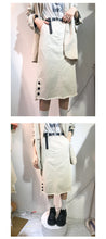 Load image into Gallery viewer, 2019 New Summer ins Overfire Medium-length A-shaped Retro High-waist Half-length Skirt Women's Buttock Skirt One-step Skirt 3195