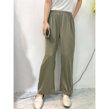Load image into Gallery viewer, Broad-legged pants Korean version summer high waist sagging straight trousers loose leisure simple drop feeling Trailer pants 3269