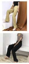 Load image into Gallery viewer, Summer 2019 Korean version of high waist silky loose high waist casual wide leg pants women's pants straight pants 3252
