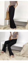 Load image into Gallery viewer, Summer 2019 Korean version of high waist silky loose high waist casual wide leg pants women's pants straight pants 3252