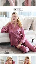 Load image into Gallery viewer, Wholesale Silk Pajamas Women's Summer Long Sleeve Two-Piece Set 100% Silk Couples Home Furnishing Silk Women's Suit Autumn