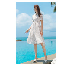 Load image into Gallery viewer, New Summer 2009 Women's Suit Head Printed Skirt Slim Chiffon Dress 63230
