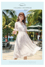 Load image into Gallery viewer, New Summer 2009 Women's Suit Head Printed Skirt Slim Chiffon Dress 63230