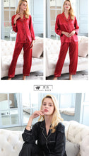 Load image into Gallery viewer, Wholesale Silk Pajamas Women's Summer Long Sleeve Two-Piece Set 100% Silk Couples Home Furnishing Silk Women's Suit Autumn
