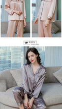 Load image into Gallery viewer, Wholesale Silk Pajamas Women's Summer Long Sleeve Two-Piece Set 100% Silk Couples Home Furnishing Silk Women's Suit Autumn