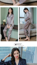 Load image into Gallery viewer, Wholesale Silk Pajamas Women's Summer Long Sleeve Two-Piece Set 100% Silk Couples Home Furnishing Silk Women's Suit Autumn