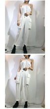 Load image into Gallery viewer, Simple washable cotton sexy pull-rope, dew-back, large pocket, union overalls 3387