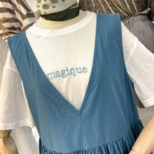 Load image into Gallery viewer, 2019 summer dress new minority dress women's long V-neck solid color dress +T-shirt two-piece 3501