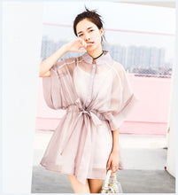Load image into Gallery viewer, 2009 Korean version of women's clothes spring and summer new Eugene yarn two-piece dress fairy yarn dress one hair substitute