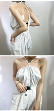 Load image into Gallery viewer, Simple washable cotton sexy pull-rope, dew-back, large pocket, union overalls 3387