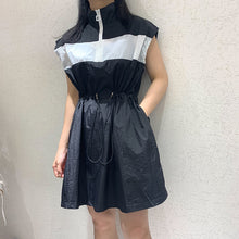 Load image into Gallery viewer, In the spring of 2019, the new French minority sports style color matching sleeveless waist-closing frock dress women's port style 3500