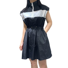 Load image into Gallery viewer, In the spring of 2019, the new French minority sports style color matching sleeveless waist-closing frock dress women's port style 3500