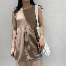 Load image into Gallery viewer, Summer 2019 Korean version of women's chic solid color loose sleeveless vest thin doll jacket 3555
