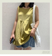 Load image into Gallery viewer, Summer 2019 Korean version of women's chic solid color loose sleeveless vest thin doll jacket 3555
