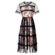 Load image into Gallery viewer, Summer 2019 New Brand Sexy Hollow Screen Skirt Printed Chiffon Two Dresses 69201
