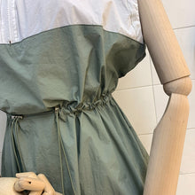 Load image into Gallery viewer, In the spring of 2019, the new French minority sports style color matching sleeveless waist-closing frock dress women's port style 3500
