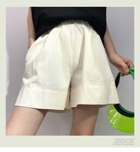 Load image into Gallery viewer, Summer 2019 new Korean women's high waist loose leggings casual slim elastic waist A shorts 3535