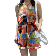 Load image into Gallery viewer, Summer 2019 New Temperament Printed Shorts for Women's Wear Ultra Short Fashion Leisure Suits Wholesale 3533