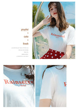 Load image into Gallery viewer, 2011 Summer New Brand Women's Suit Set Head Letter Printed Loose T-shirt Women's Leisure 100-tie Knitted Shirts 51128