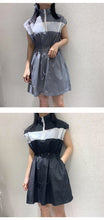 Load image into Gallery viewer, In the spring of 2019, the new French minority sports style color matching sleeveless waist-closing frock dress women's port style 3500