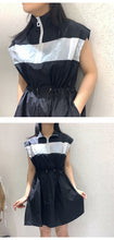 Load image into Gallery viewer, In the spring of 2019, the new French minority sports style color matching sleeveless waist-closing frock dress women's port style 3500