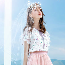 Load image into Gallery viewer, Summer 2019 New Brand Women's Suit, Head Printed Blouse, Top Temperament, Baitie Chiffon Blouse 51129