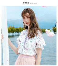 Load image into Gallery viewer, Summer 2019 New Brand Women's Suit, Head Printed Blouse, Top Temperament, Baitie Chiffon Blouse 51129
