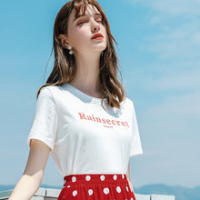 Load image into Gallery viewer, 2011 Summer New Brand Women's Suit Set Head Letter Printed Loose T-shirt Women's Leisure 100-tie Knitted Shirts 51128