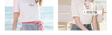 Load image into Gallery viewer, 2011 Summer New Brand Women's Suit Set Head Letter Printed Loose T-shirt Women's Leisure 100-tie Knitted Shirts 51128