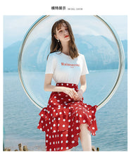 Load image into Gallery viewer, 2011 Summer New Brand Women's Suit Set Head Letter Printed Loose T-shirt Women's Leisure 100-tie Knitted Shirts 51128