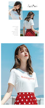Load image into Gallery viewer, 2011 Summer New Brand Women's Suit Set Head Letter Printed Loose T-shirt Women's Leisure 100-tie Knitted Shirts 51128