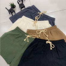 Load image into Gallery viewer, 2019 new casual shorts summer ramie thin Korean version of 100-band elastic waist cotton flax pants slim 3552